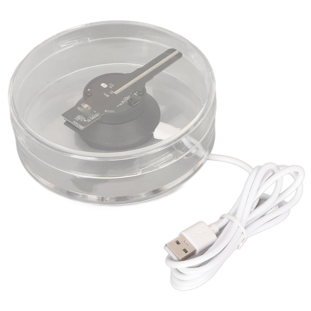 3D Hologram Fan 48 LEDs WiFi APP Remote Control Built In Speaker Holographic Advertising Display