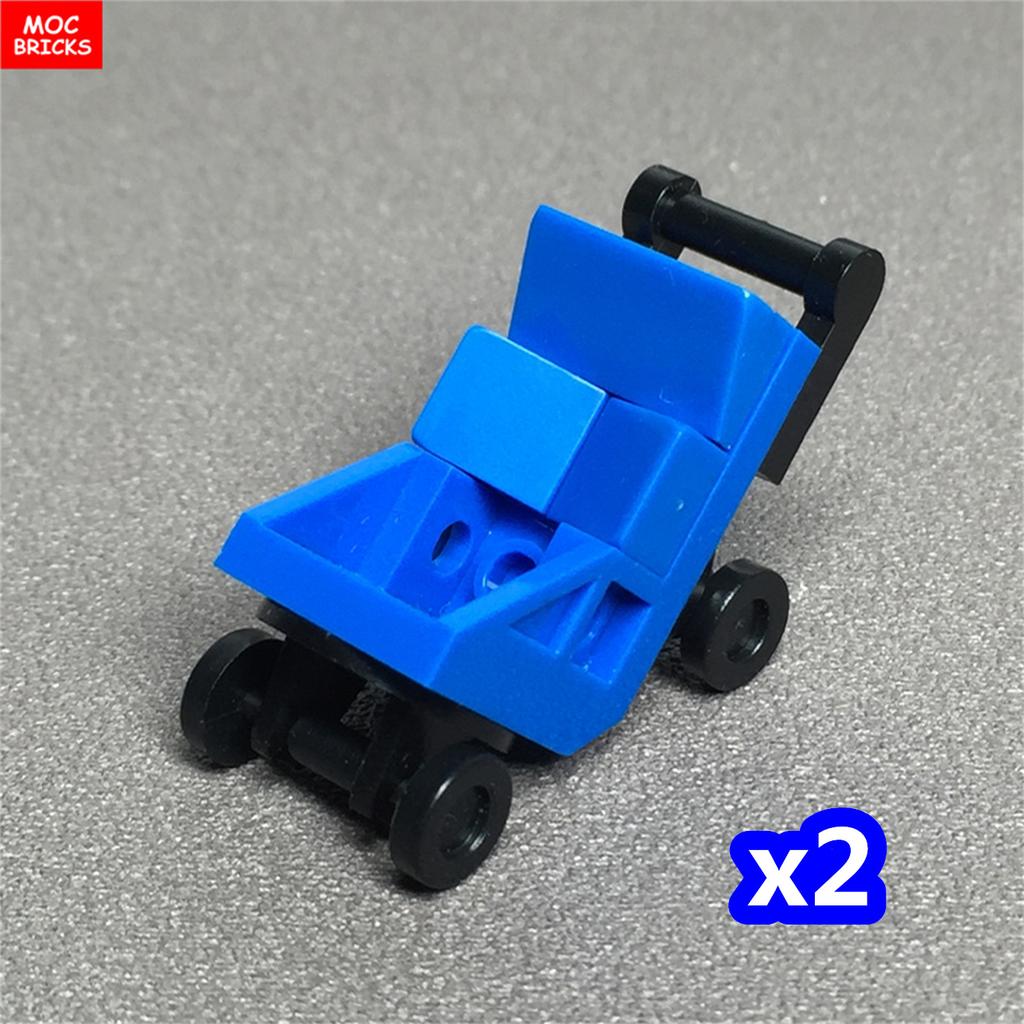 Non-Toxic Moc Bricks Baby Stroller Series Nursing Bottle Baby Figure Assembled Building Blocks Educational Toy For Children Gift