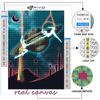 DIY 5D Diamond Painting Artistic Moon and Starry Sky Cross Stitch Kit Full Drill Embroidery Mosaic Art Picture of Rhinestones Gift