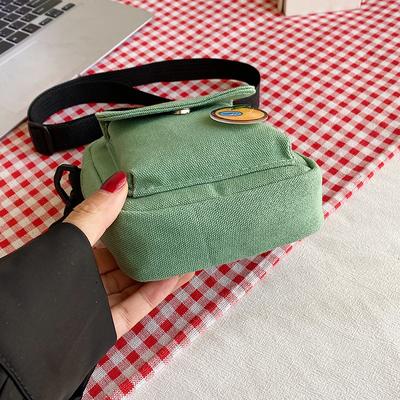 Süße kleine Tasche Damen 2025 neue trendige lebendige Mädchen Schülerin Handytasche Japanische kleine frische Umhängetasche aus Segeltuch