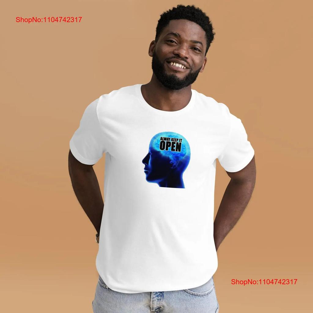 Always keep it open mind quote t shirt vintage Washed fashion graphic Stylish Slightly homme Casual designer clothes Versatile