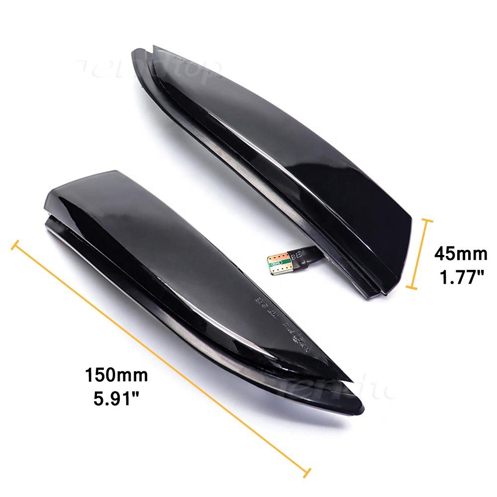 Top Quality Flowing Dynamic Side Turn Signal Lights for Ford Fiesta Mk7 MK6 B-Max 2PCS LED Yellow Mirror Blinker Sequential Lamp