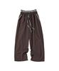 COMONINOZ W Sagging Nylon Pants [Brown]