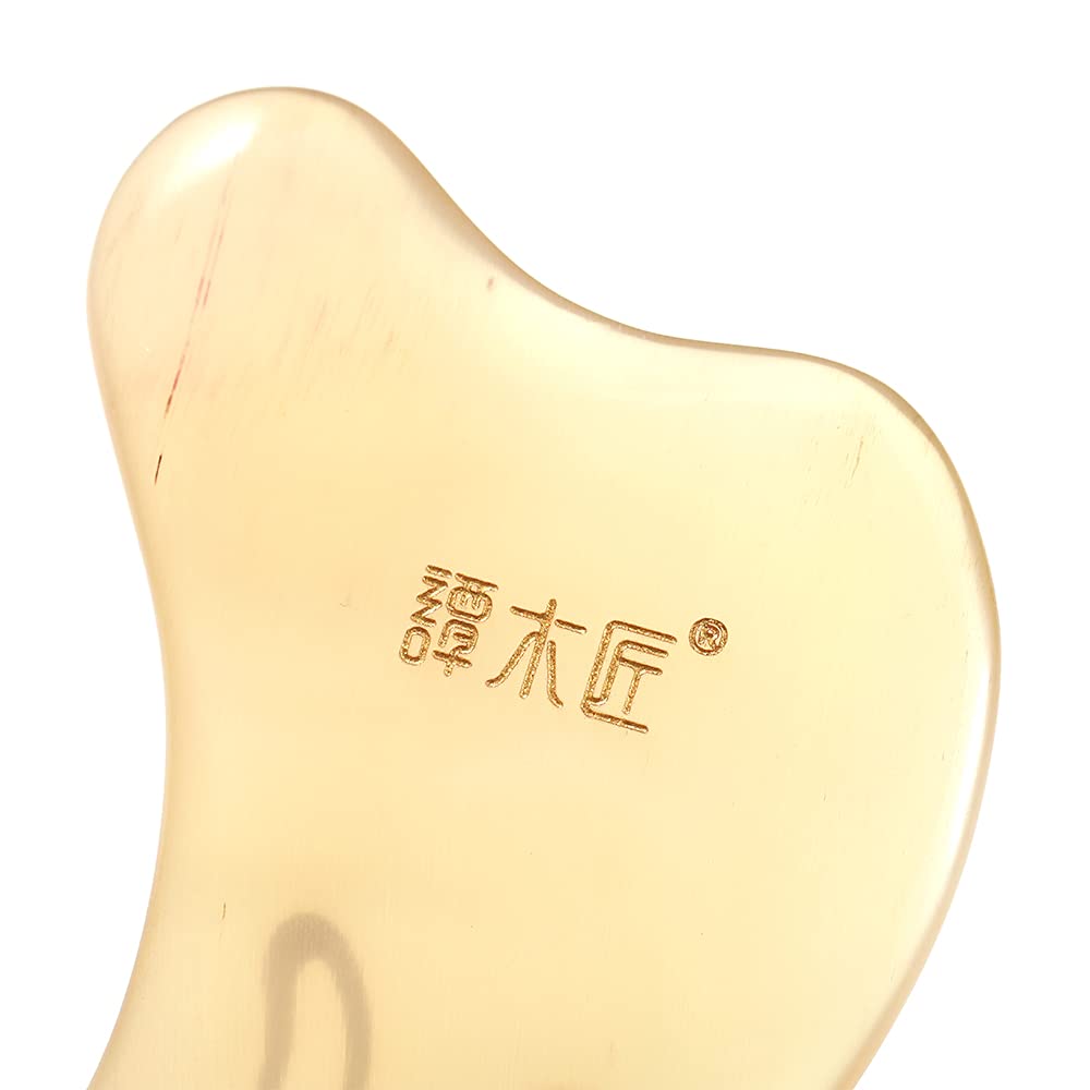 TAN MUJIANG Goat Horn Massage Moon Rabbit Design Board,