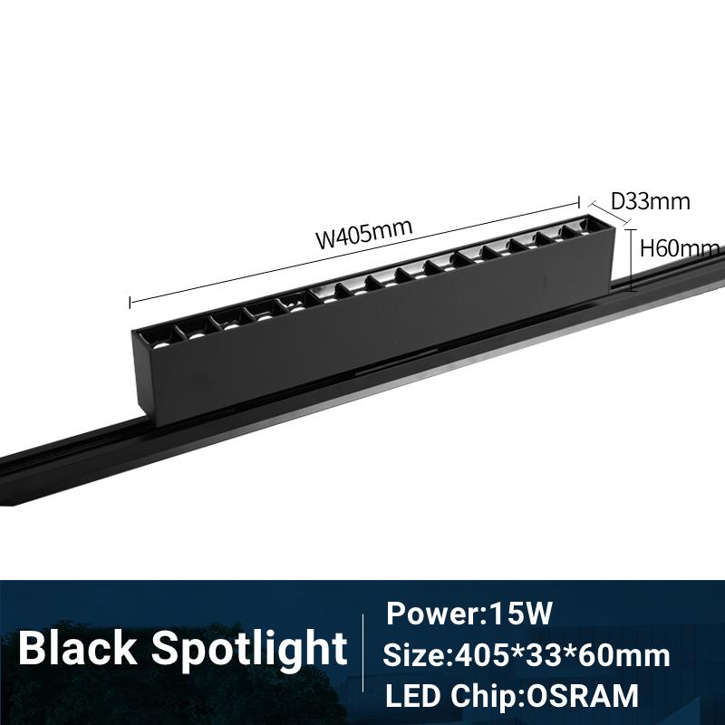 Modern LED Track Light 110/220V Adjustable 10/20W COB Ceiling Grille Spot Lamp Aisle Store Shop Linear Fill Rail Lighting System