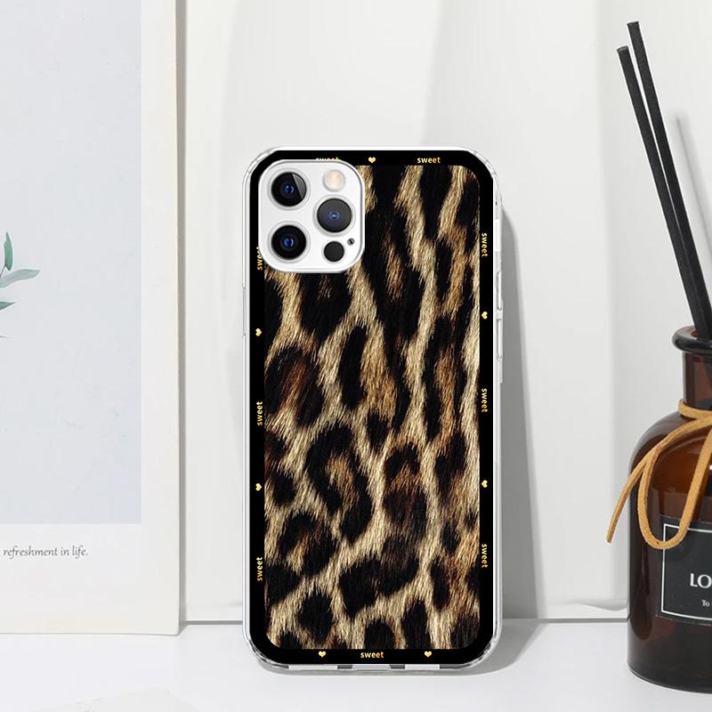 

Animal Leopard Print Phone Case For Iphone 17 Air 16 15 Plus 16E 14 Pro Max 13 Mini 12 11 7 8 SE Fundas Soft Back Cover 17 Air 1 iPhone 16 Pro