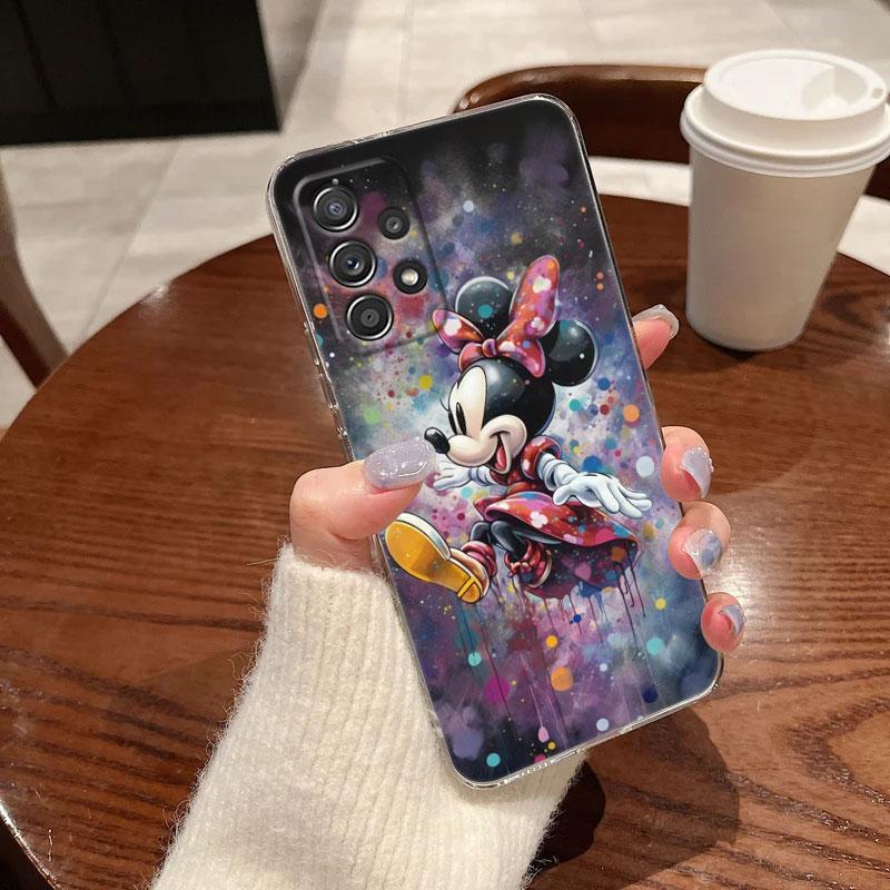 

Прозрачный чехол Disney для Samsung Galaxy A57 A37 A56 A36 Чехлы A55 A54 A35 A26 A07 A17 A16 A06 A34 A15 Ударопрочный чехол Микки Маус Galaxy A50