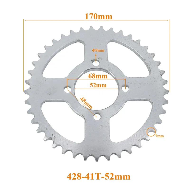 428 Chains 37T/40T/41T/43T/48T 37MM-76MM Motorcycle Chain Sprockets Rear Back Sprocket Cog For 110cc 125cc 140cc Dirt Pit Bike