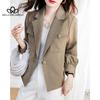 Casual Long Sleeve Jacket Women Fall New Korean Version Suit Jacket Versatile Jacket Loose Cropped Trench Coat