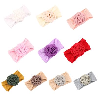 Infant Wide Headband Flower Headwear Elastic Headdress with Flower Designing Charm for Newborns And Sensitive Skin Baby