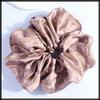 WHITE FANG Scrunchie Hair Hair Floral Stylish and Cute for AZ565 Accessory, Tie, Satin, Women, (Gray Pink)