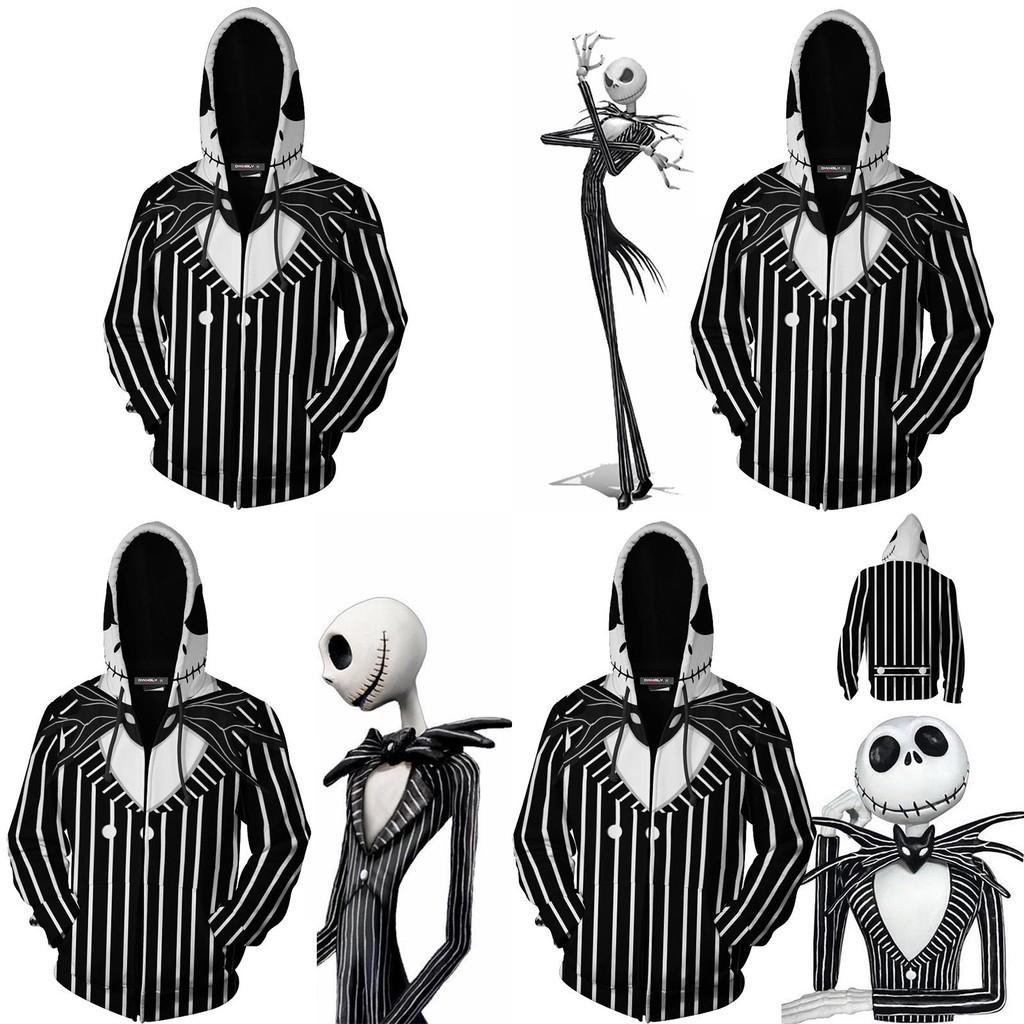 The Nightmare Before Christmas Jack Skellington 3d Cosplay Costume Hoodie With Vibrant Digital Print And Soft Breathable Material
