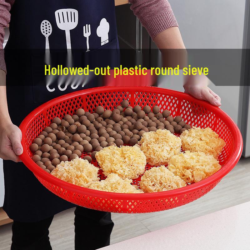 Free Shipping Multi-Purpose Round Plastic Sieve with Winnowing Basket for Dried Goods