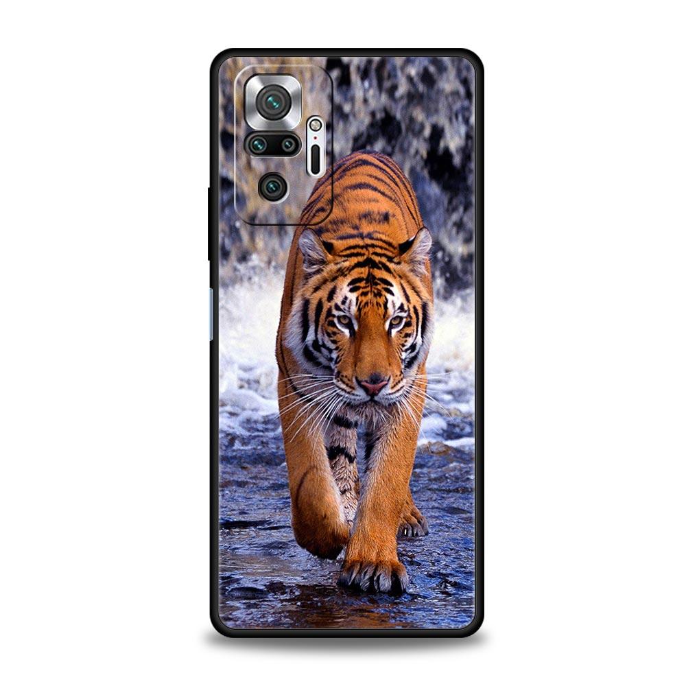 Tiger Leopard Fashion Phone Case For Xiaomi Redmi Note 14 13 5G 10 11 12 Pro Plus 4G 14C 13C 12C 10C Black Cover