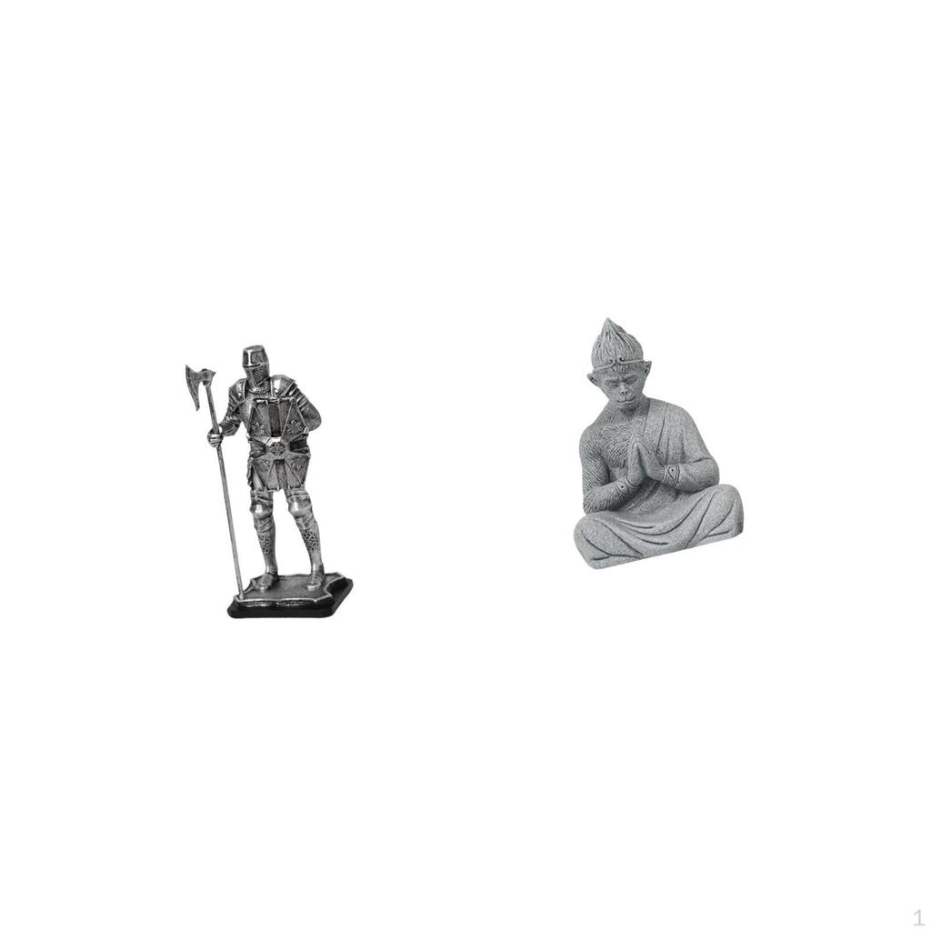 Monkey Buddha Figurine Decorative Statue Tabletop Ornament for Entryway Fireplace Bedroom Home Decor