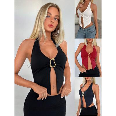 New Summer Casual Temperament Slim Fit Sexy Vest T-Shirt Sleeveless Suspender Versatile Top Strapless Women