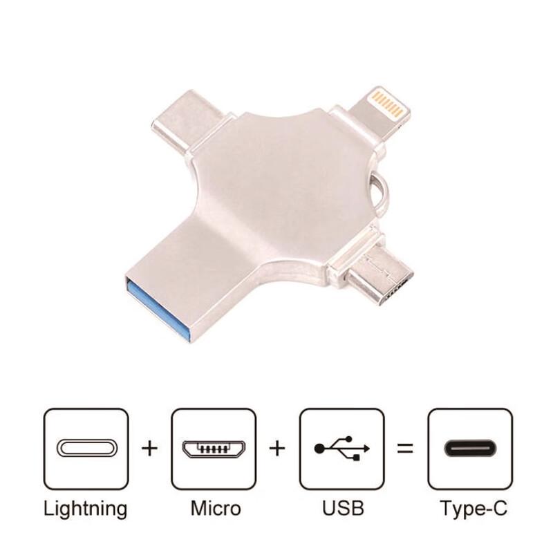 Realand 4-in-1 Dual-Use USB Drive CN plug (adapter included)