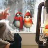 Christmas Decoration Cute Little Bird Glass Doors and Windows Home Beautification and Decoration Window Stickers