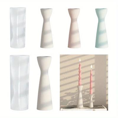 Resin Molds Candles Holders Silicone Candle Mold Diy Candles Plaster Base Ornament Candle Making Mould for Home Decoration