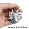 Silver Tone Chain Nine-Tailed Fox Necklace Guardian Charm Pendant  Spiritual Jewelry