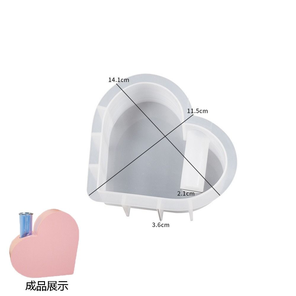 

Силиконовая форма для вазы в виде сердца Ручная работа Гипсовая форма 2024 Форма для свечей Свеча transparent-C