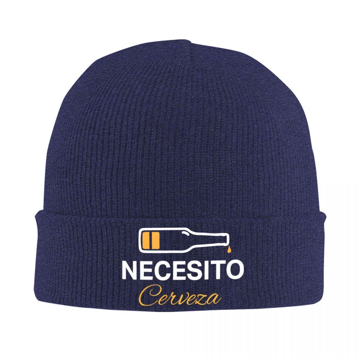

Mexican Beer Necesito Cerveza Knitted Hat Beanie Winter Hat Warm Hip Hop Cap Men Women