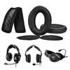 Protein Leather Ear Pad Ear Cushions Replacement Headband for Aviation Gaming Headsets , Noise Cancelling Foam