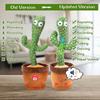 Dancing Cactus Toy Talking Cactus Toy for Babies Repeats What You Say Singing Mimicking Repeating The Cactus Plush Electric Toy with Colorful Glowing