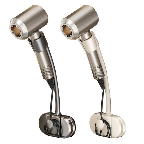 Universal Hair Dryer Holder 360 Degree Rotating Hands-Free Adjustable Suction Cup Wall Mount