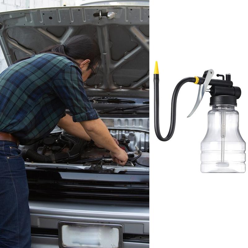High Pressure Oiler Transparent Oiler Lubrication Oil Can Manual Oiling Bottle Transparent 250ml Oiler Oil Spray Can For Bikes