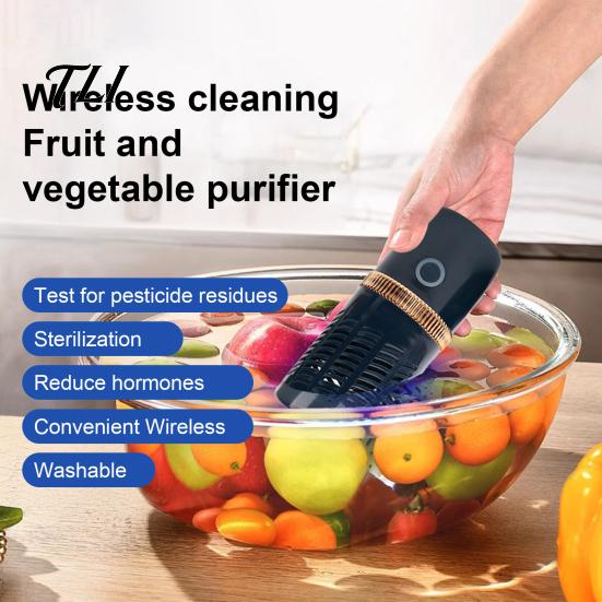 Magnetic Charging Purifier Multifunctional Fruit And Vegetable Cleaning Machine, Portable Meat Kitchen Gadget Device, Waterproof Wireless Food