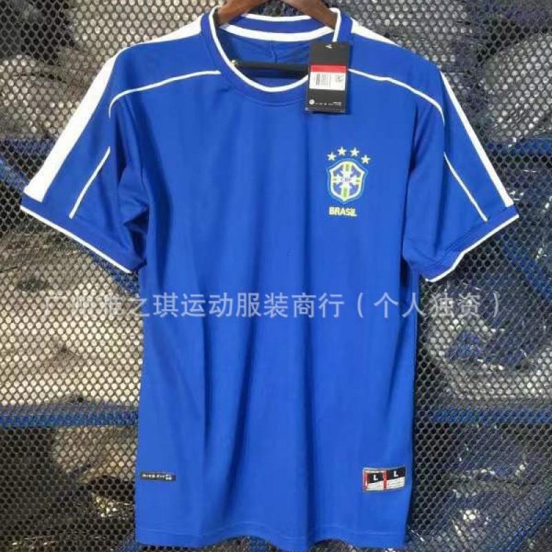 Brazil Retro Football Jerseys Short Sleeve Men Women Sports Training