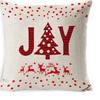 Christmas Celebration Pillow Elk Snowman Festive Cushion Cover Red Sofa Back Cushion Pillow Cover