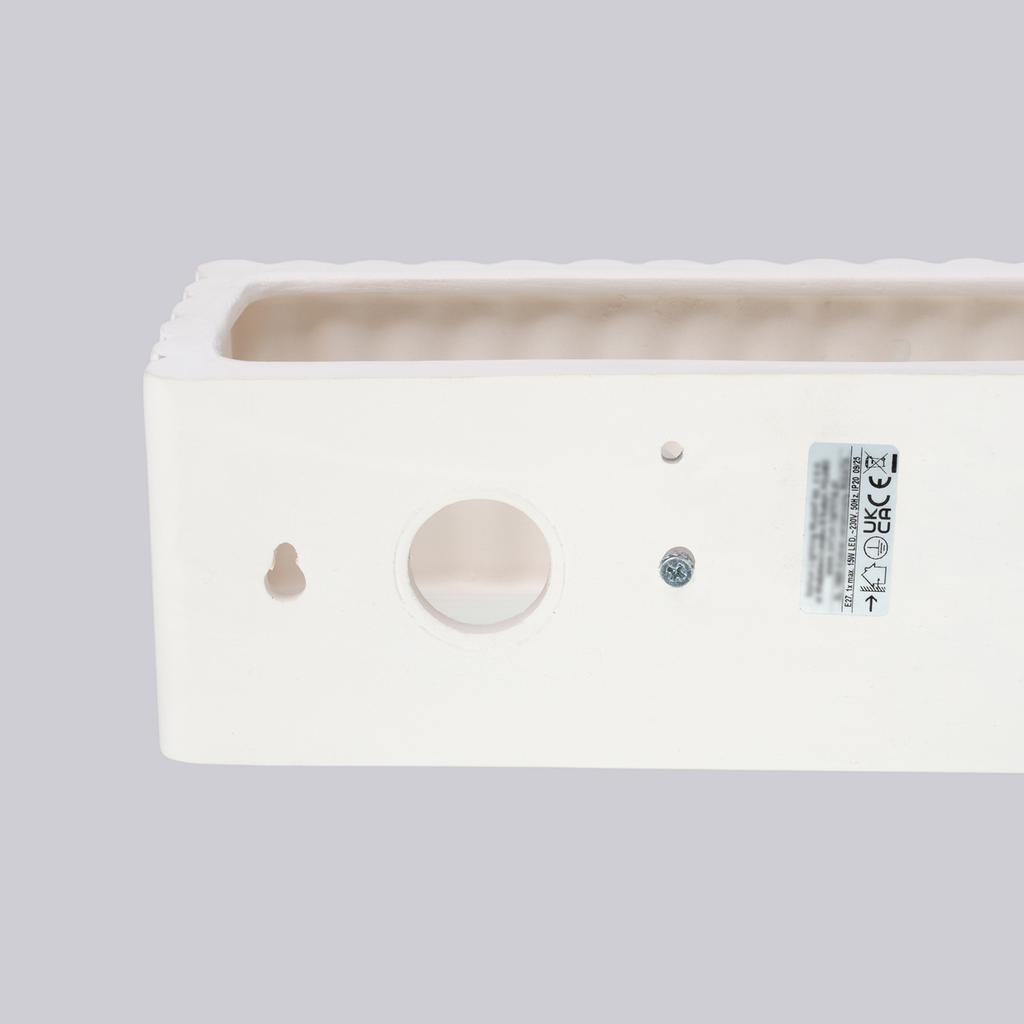 Rigata white ceramic wall lamp