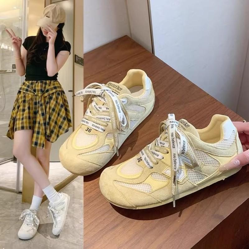 Summer New Platform Shoes Women's Breathable Mesh with Skirt Board Shoes