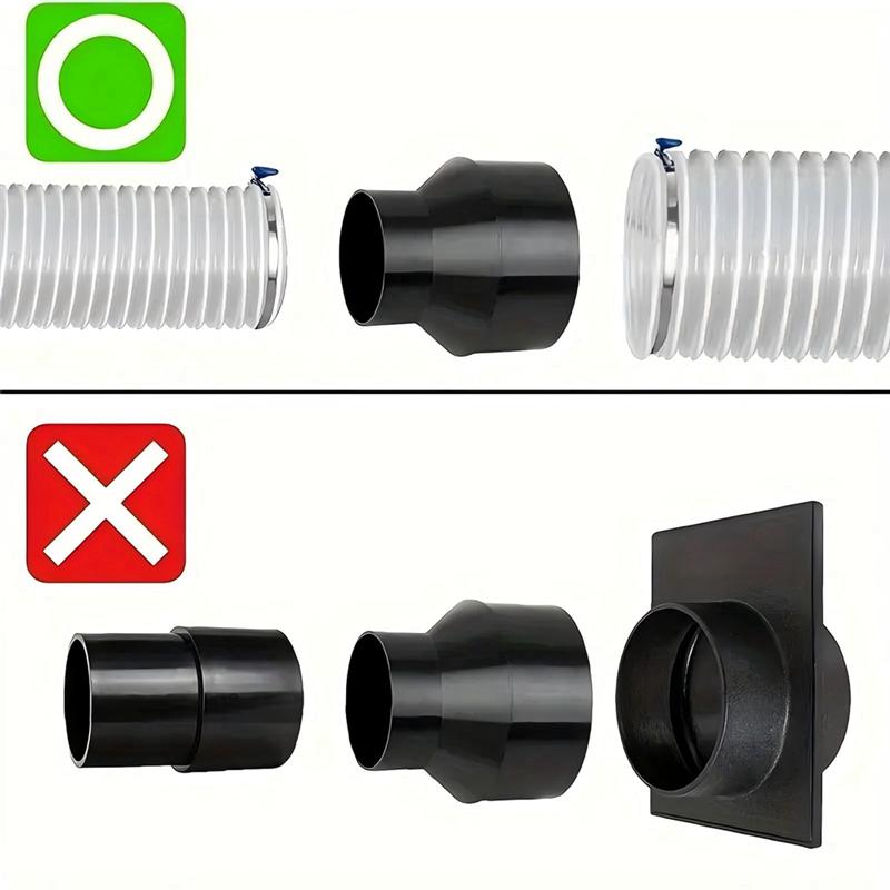 

A25F-For Dust Collection Adapter Set- 2Pcs 4Inch Hose To 2-1/2 Inch Cone Reducer, For Dust Fittings 70136