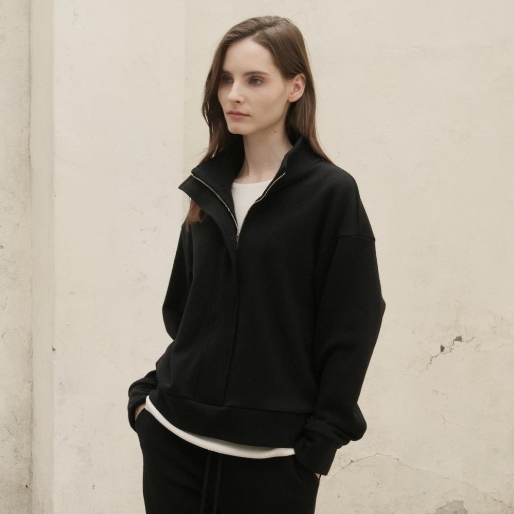Acud Terry Zip-Up Sweatshirt _Black