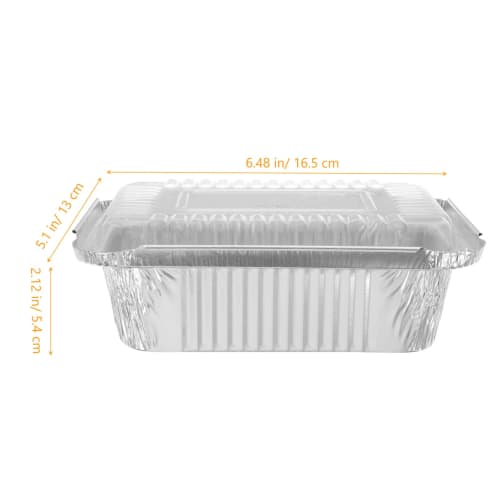 Kichvoe 20-Piece Disposable Aluminum Foil Pans, Roasting and Baking Pans with Lids, Deep Foil Pans, Baking Pan Trays, Food Containers for Grilling, Co