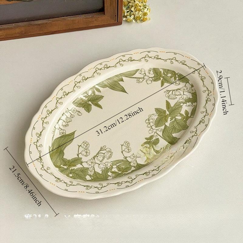 1PC Plates Bowls Tableware Sets New Ceramic Plates Afternoon Tea Desserts Dessert Plates Tableware Household Items