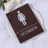 Self-adhesive Decorative Plate 20*15cm Imitation Leather Man&Woman Marker Toilet Signs Stickers WC Door Plaque