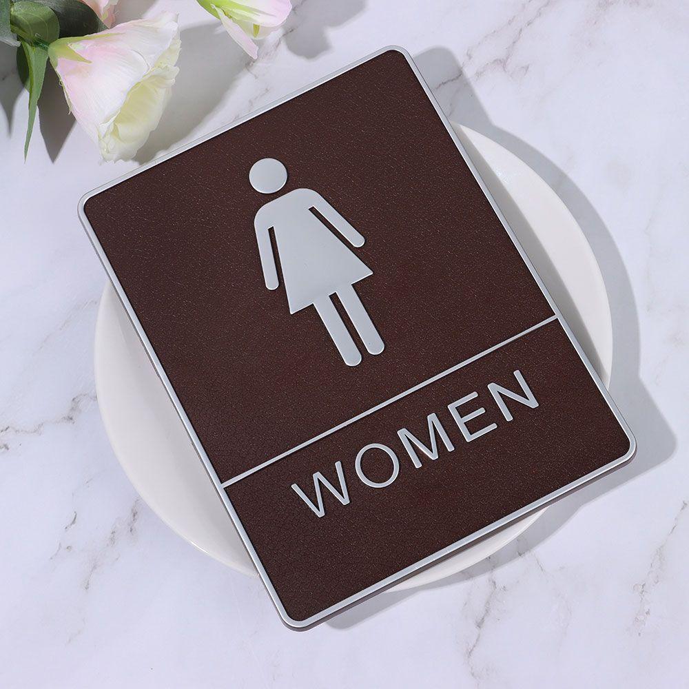 Self-adhesive Decorative Plate 20*15cm Imitation Leather Man&Woman Marker Toilet Signs Stickers WC Door Plaque