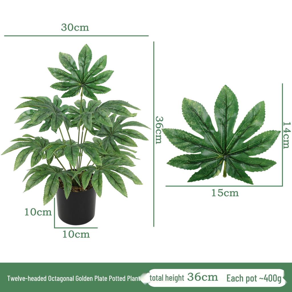 Artificial Potted Green Plant for Indoor and Outdoor Decoration - Home, Hotel, Courtyard, or Desktop Bonsai Ornament.