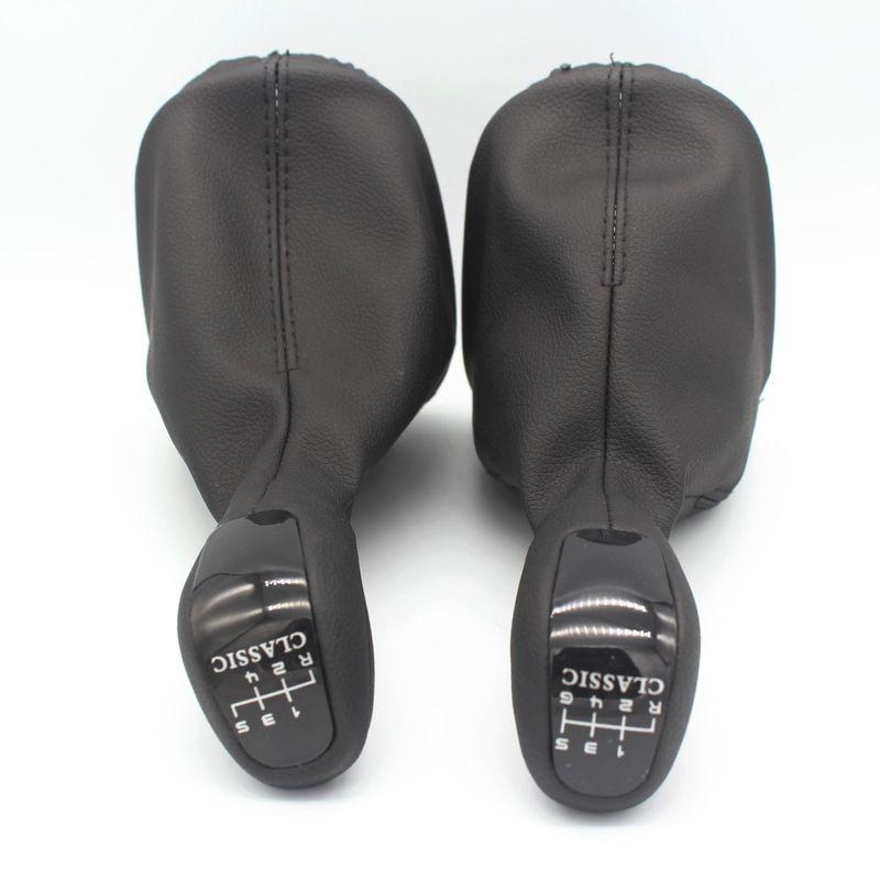 5 6 Speed Car Knob Stick Shifter Handball Manual for Mercedes Benz C Class W203 S203 W209 Leather Gaitor Boot Cover Car-Styling