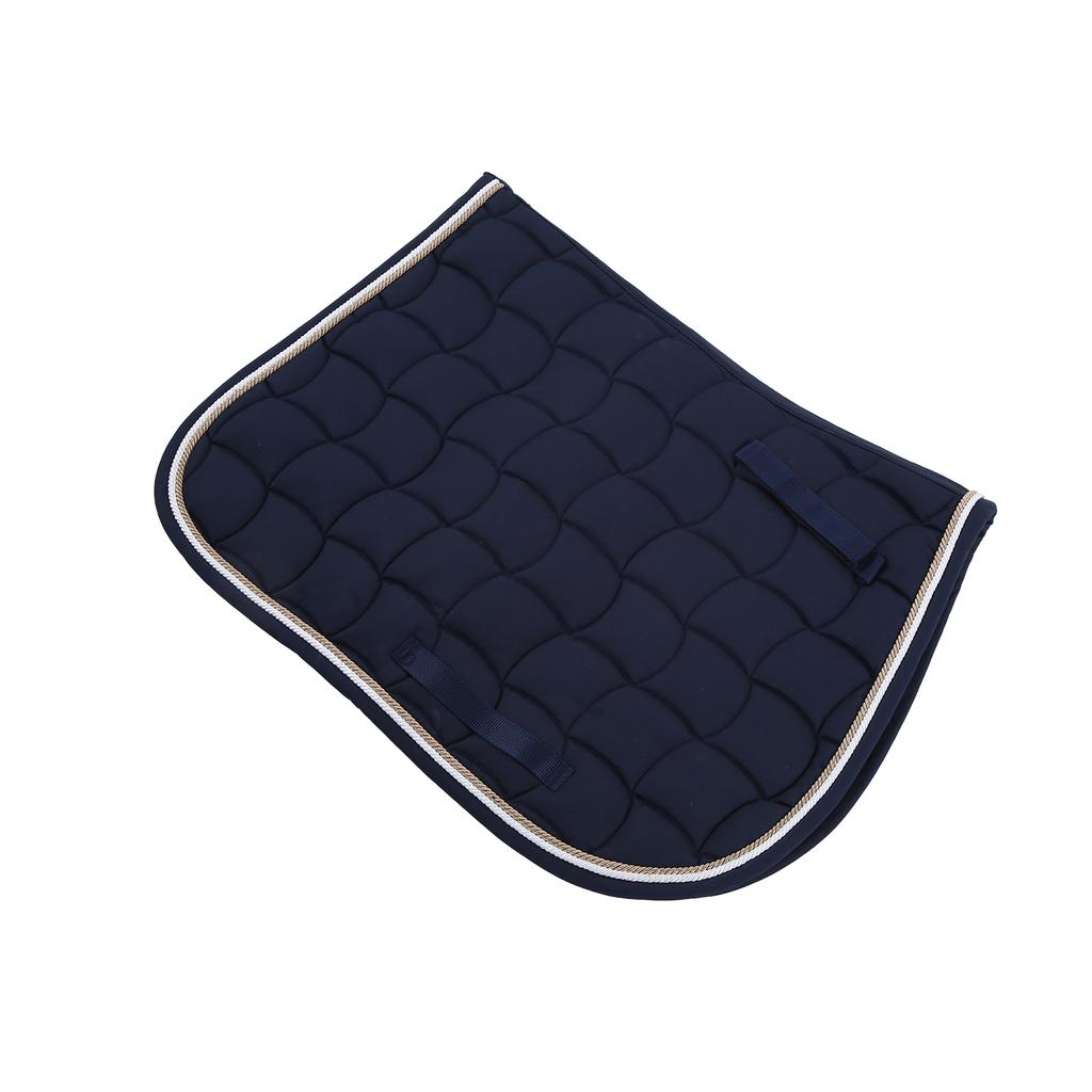 Saddle Pad Soft Breathable All Purpose Double Rope Saddle Pad with Hand Strap and Girth for HorsesDark Blue