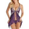 Kobiety seksowna koronkowa bielizna Babydoll otwarta z przodu bielizna nocna z ramiączkami koszule nocne koszula nocna stringi bielizna plus size bielizna nocna