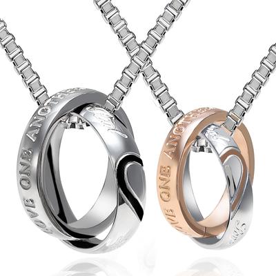 Paar-Halskette, Halskette, Paar-Geschenk, Paar-Paarung, chirurgischer Edelstahl, hypoallergenes Metall, passendes Geburtstagsgeschenk, hohe Qualität