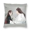 Den Otämjda Wuxian Lanzhan Fyrkantig Kuddfodral Pläd Kudde Lan Wangji Kuddfodral