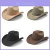 Traditional Style Wool Felt Cowboy Hat With Wide Brim For Men And Women