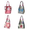 Girls Knitted Handbag Butterfly Flower Bucket Bag Casual Wrist Bag Knitted Purse for Shopping Beach Travel Daily Outings