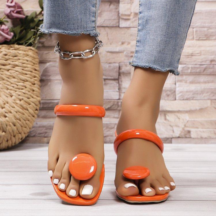 Designer Women Slippers Fashion Square Toe High Heels Slides Summer Pinch Toe High Heels Sandal Women Flip Flops Designer Slides